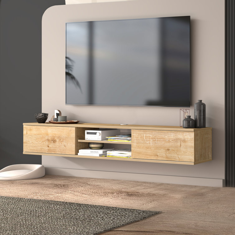 Brayden Studio Bonacci Floating Tv Stand Up To 80" Tv's Wall Mounted